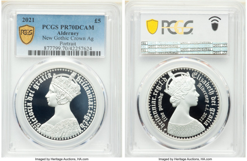 British Dependency. Elizabeth II Pair of Certified silver Proof Set "Great Engra...