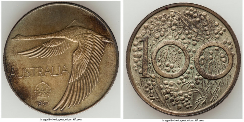 Andor Mezaros silver Unofficial Pattern Dollar 1967 UNC (Residue), KM-XM2. 38mm....