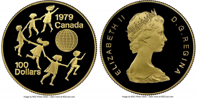 Elizabeth II gold Proof "Year of the Child" 100 Dollars 1979 PR69 Ultra Cameo NG...