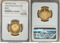 Republic gold "Soviet/Cuban Space Flight" 100 Pesos 1980 MS69 NGC, Havana mint, KM52. Mintage: 1,000. AGW 0.3538 oz. 

HID09801242017

© 2022 Heritage...