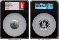 British Colony. Elizabeth II Proof "Coca-Cola Bottle Cap" 2 Dollars (1 oz) 2018 PR70 Ultra Cameo NGC, KM-Unl. Mintage: 5,000. First Day of Issue. Sold...