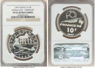 Republic 3-Piece Lot of Certified Proof "World Cup" 10 Francs 1997 Ultra Cameo NGC, 1) "Germany" 10 Franc 1997 - PR67, KM1164 2) "England" 10 Franc 19...