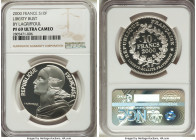 Republic Pair of Certified Proof 10 Francs 2000 PR69 Ultra Cameo NGC, 1) "Liberty Bust by Lagriffoul" 10 Francs 2000, KM1401 2) "Liberty Bust by LagrD...