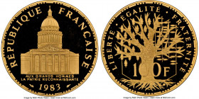 Republic gold Proof Piefort 100 Francs 1983 PR65 Ultra Cameo NGC, Paris mint, KM-P795. Mintage: 14. AGW 1.5910 oz. 

HID09801242017

© 2022 Heritage A...