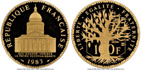 Republic gold Proof Piefort 100 Francs 1983 PR63 Ultra Cameo NGC, Paris mint, KM-P795. Mintage: 14. AGW 1.5910 oz. 

HID09801242017

© 2022 Heritage A...