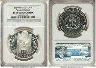 Republic Pair of Certified "Charlemagne" 100 Francs 1990 Issues NGC, 1) 100 Franc (15 Ecus) - PR69 Ultra Cameo, KM989 2) 100 Franc - MS63, KM982 Sold ...