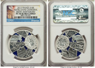 Republic Proof Enamel "Notre Dame Cathedral - 850th Anniversary" 10 Euros 2013 PR70 Ultra Cameo NGC, KM2097. Mintage: 9,060. ASW 0.6424 oz. 

HID09801...