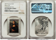 Republic Proof Colorized "Mona Lisa - Leonardo da Vinci" 10 Euros 2019 PR70 Ultra Cameo NGC, KM-Unl. Museum Masterpieces series. Mintage: 3,000. 

HID...
