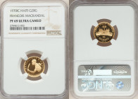 Republic gold Proof "Francois Mackandal" 20 Gourdes 1970-IC PR69 Ultra Cameo NGC, Italcambio mint, KM66. AGW 0.1143 oz. 

HID09801242017

© 2022 Herit...