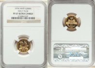 Republic gold Proof 200 Gourdes 1974 PR67 Ultra Cameo NGC, KM115. Holy Year. Mintage: 660. AGW 0.0842 oz. 

HID09801242017

© 2022 Heritage Auctions |...