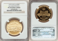 Republic gold Proof "USA Bicentennial" 1000 Gourdes 1974 PR69 Ultra Cameo NGC, KM118.1. Mintage: 480. AGW 0.3762 oz. 

HID09801242017

© 2022 Heritage...