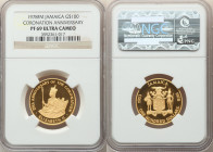 Elizabeth II gold Proof "Coronation Anniversary" 100 Dollars 1978-FM PR69 Ultra Cameo NGC, Franklin mint, KM77. Mintage: 5,835. AGW 0.3281 oz. 

HID09...
