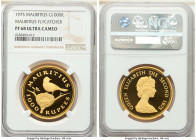 British Colony. Elizabeth II gold Proof "Flycatcher" 1000 Rupees 1975 PR68 Ultra Cameo NGC, KM42. Mintage: 716. AGW 0.9675 oz. 

HID09801242017

© 202...