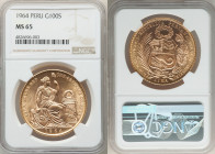 Republic gold 100 Soles 1964 MS65 NGC, Lima mint, KM231. Seated Liberty. AGW 1.3543 oz. 

HID09801242017

© 2022 Heritage Auctions | All Rights Reserv...