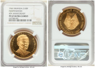Republic gold Proof "4th Anniversary of Independence" 100 Francs 1965 PR67 Ultra Cameo NGC, KM4, Fr-1. Mintage: 3,000. AGW 0.8681 oz. 

HID09801242017...