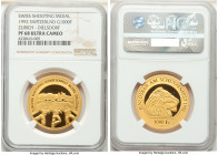 Confederation gold Proof "Zurich - Dielsdorf" 1000 Francs 1992 PR68 Ultra Cameo NGC, Le Locle mint, KM-XS41, Häb-44. Mintage: 175. AGW 0.7523 oz. 

HI...
