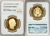 Republic gold Proof 10000 Bolivares 1987-(c) PR69 Ultra Cameo NGC, Caracas mint, KM-Y61. Mintage: 50,000. AGW 0.8999 oz. 

HID09801242017

© 2022 Heri...