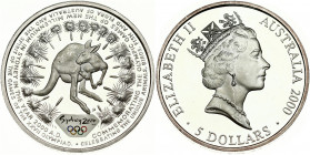 Australia 5 Dollars 2000 Elizabeth II (1952-). Obverse: 3rd portrait of Queen Elizabeth II facing right wearing the King George IV State Diadem. Rever...