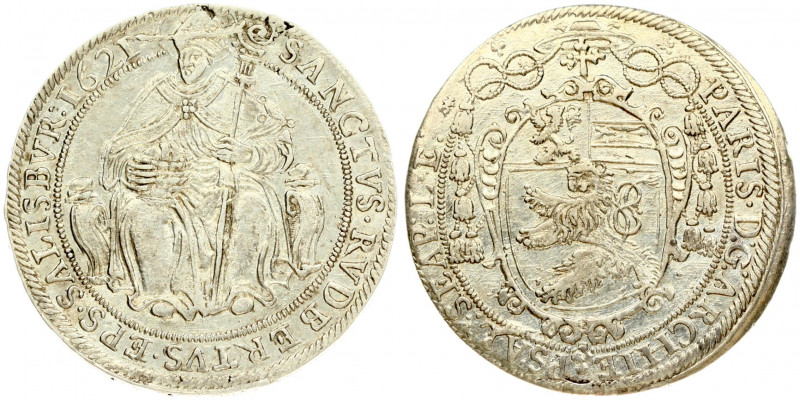 Austria Salzburg 1 Thaler 1621. Paris von Lodron (1619-1653). Obverse: Ornate ov...