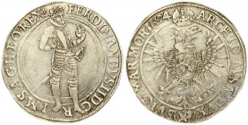 Austria Bohemia 1 Thaler 1624 Joachimsthal. Ferdinand II(1590-1637). Obverse: Standing figure of Ferdinand II. Reverse: Arms of Bohemia on eagle's bre...