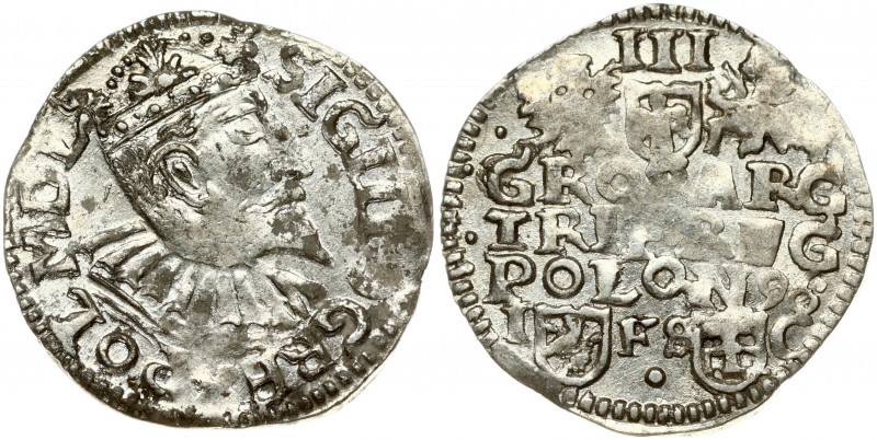 Poland 3 Groszy 1596 Bydgoszcz Sigismund III Vasa (1587-1632). Obverse: Crowned ...