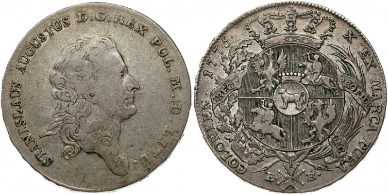 Poland 1 Thaler 1775 EB LITU Stanislaus Augustus(1764-1795). Obverse: Head right...