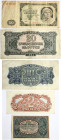 Poland 1/2 Mark - 50 Zlotych (1920-1948) Banknotes. Obverse: Portrait of T. Kosciuszko on the right. Reverse: Eagle. P# 30; 106-112; 138 . Lot of 5 Ba...