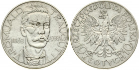 Poland 10 Zlotych 1933(w) 70th Anniversary of 1863 Insurrection. Obverse: Eagle with wings open. Lettering: RZECZPOSPOLITA POLSKA 10 ZŁOTYCH 10. Rever...