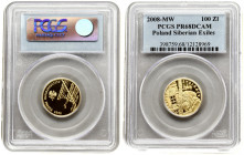 Poland 100 Zlotych 2008 MW Siberian Exiles. Obverse Lettering: RZECZPOSPOLITA POLSKA 2008 100 ZŁ mw. Reverse Lettering: SYBIRACY. Edge Smooth. Gold. Y...