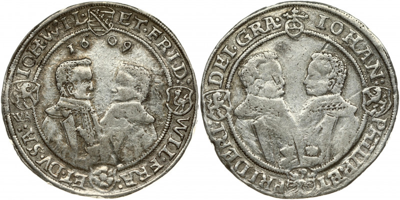 Germany SAXE-OLD-ALTENBURG 1 Thaler 1609 WA Johann Philipp I; Friedrich VIII; Jo...