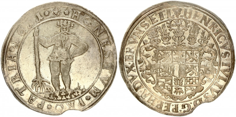 Germany Brunswick-Wolfenbüttel 1 Thaler 1611. Heinrich Julius(1589-1613). Obvers...