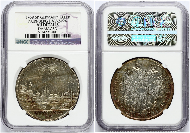 Germany NURNBERG 1 Thaler 1768 SR Obverse: City view. Obverse Legend: X • EINE F...