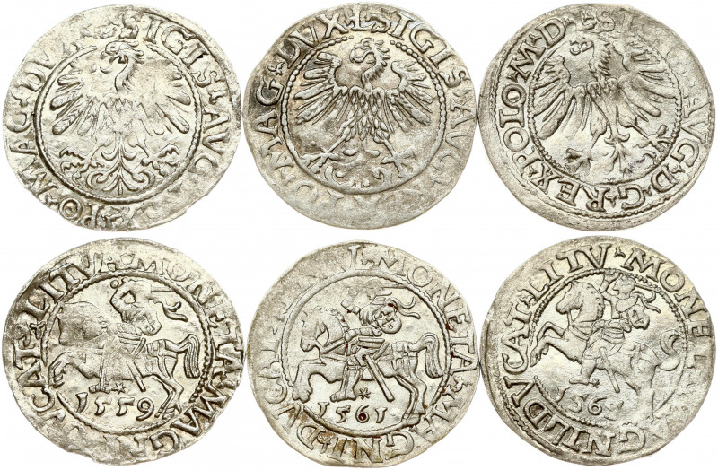 Lithuania 1/2 Grosz (1559-1565) Vilnius. Sigismund II Augustus (1545-1572). Obve...