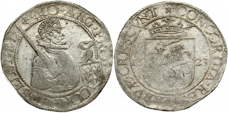 Netherlands GELDERLAND 1 Nederlandse Rijksdaalder 1623 Obverse: Laureate 1/2 fig...