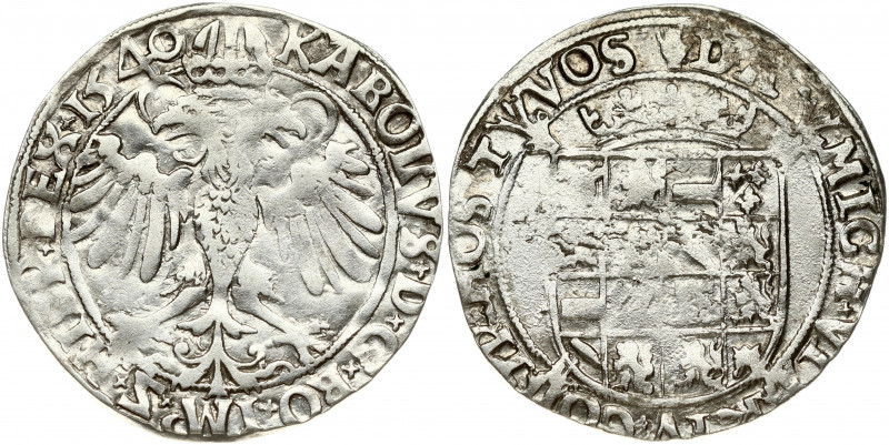 Spanish Netherlands Brabant 4 Stuivers 1540 Antwerp. Charles V (1506-1555). Obve...