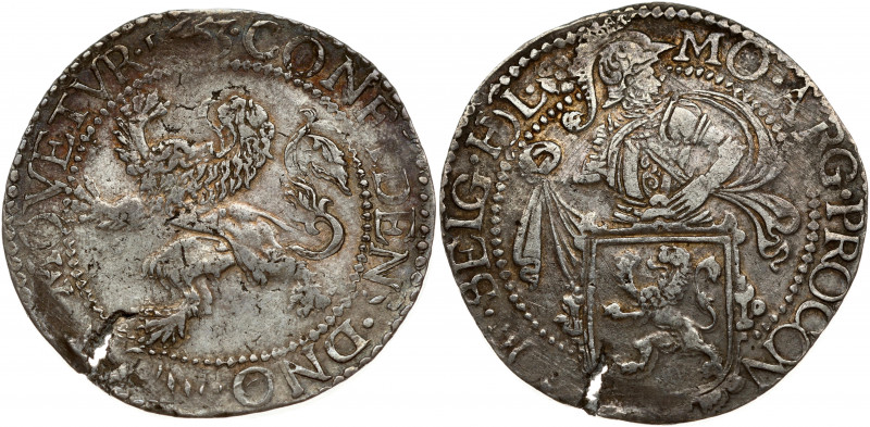 Netherlands HOLLAND 1 Lion Daalder 1653 Obverse: Armored knight left looking bac...