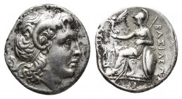 THRACIAN KINGDOM. Lysimachus (305-281 BC). AR drachm (17mm, 4.2g). NGC Choice VF, brushed. Ephesus, ca. 294-287 BC. Diademed head of deified Alexander...