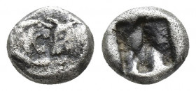 KINGS of LYDIA. Time of Kroisos. Circa 561-546 BC. AR Twelfth Siglos (0.83 gm).  KINGS of LYDIA. Time of Kroisos. Circa 561-546 BC. AR Twelfth Siglos ...