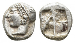 Ionia, Phokaia AR Diobol. Ionia, Phokaia AR Diobol. late 6th C. BC. (9.8mm, 1.4 g) Archaic head of Athena(?) l. / Four-part incuse punch.