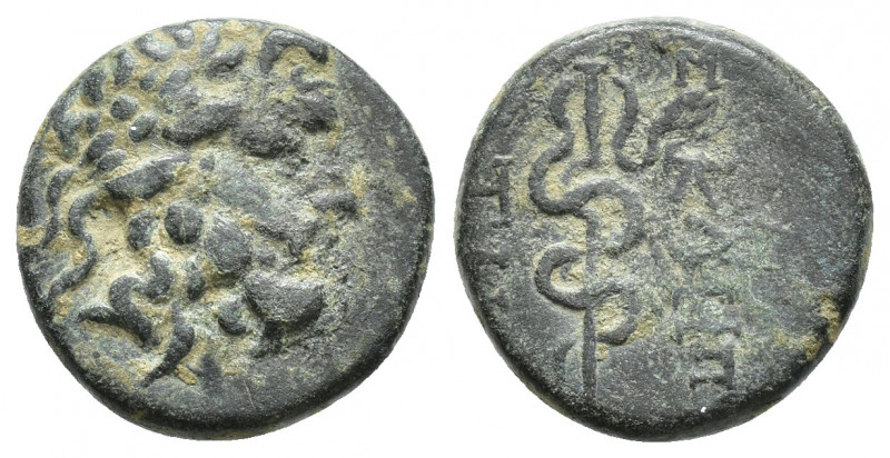 MYSIA, Pergamon. Mid-late 2nd century BC. Æ (16.1mm, 4.2 g). Laureate head of As...