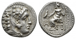 KINGS OF MACEDON. Alexander III 'the Great' (336-323 BC). Drachm. Miletos. (16.6mm, 4.2g )Obv: Head of Herakles right, wearing lion skin. Rev: AΛEΞANΔ...