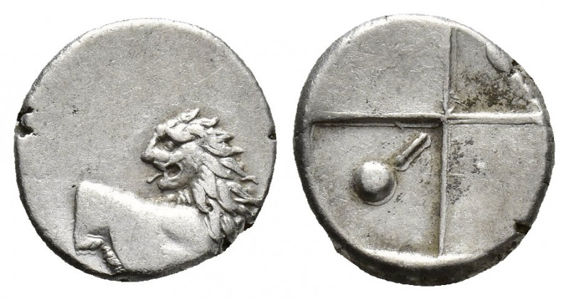 THRACE, Chersonesos. Circa 386-338 BC. AR Hemidrachm (12mm, 2.4 g). Forepart of ...