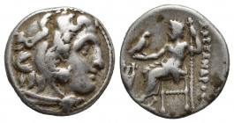 Kings of Macedon, Philip III Arrhidaios (323-317 BC). AR Drachm (17.0mm, 4.4g). In the name and types of Alexander III. Kolophon, c. 322-319 BC. Head ...
