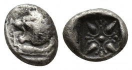 Miletos AR Obol, c. 525-475 BC Miletos, Ionia. AR Obol (9.5 mm, 1.2 g), c. 525-475 BC. Obv. Forepart of lion left. Rev. Stellate pattern in incuse squ...
