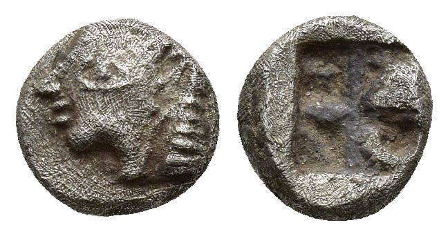 IONIA, Phokaia. Circa 521-478 BC. AR Hemihekte (8mm, 1.1 g). Phokaic standard. F...