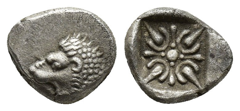 Miletos AR Obol, c. 525-475 BC Miletos, Ionia. AR Obol (8 mm, 1.1 g), c. 525-475...