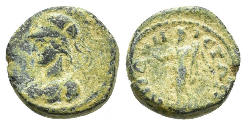 Phrygia. Hierapolis. Pseudo-autonomous, AE (12.3mm, 2.2 g) Obv. helmeted bust of...