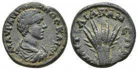PHRYGIA. Apamea. Caracalla (Caesar, 196-198). Ae. (22mm, 8.2 g) M. Ai. Attalian, magistrate. Obv: M AVP ANTΩNЄINOC KAICA. Bareheaded, draped and cuira...