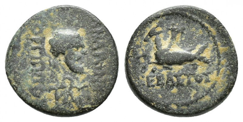 CARIA. Trapezopolis. Pseudo-autonomous issue. AE (14 mm, 2.7 g), Andronikos, son...