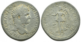 PISIDIA, Antiochia. Caracalla. AD 198-217. Æ (31.8mm, 22.6 g). Laureate head right / Nike advancing left, holding wreath and palm.